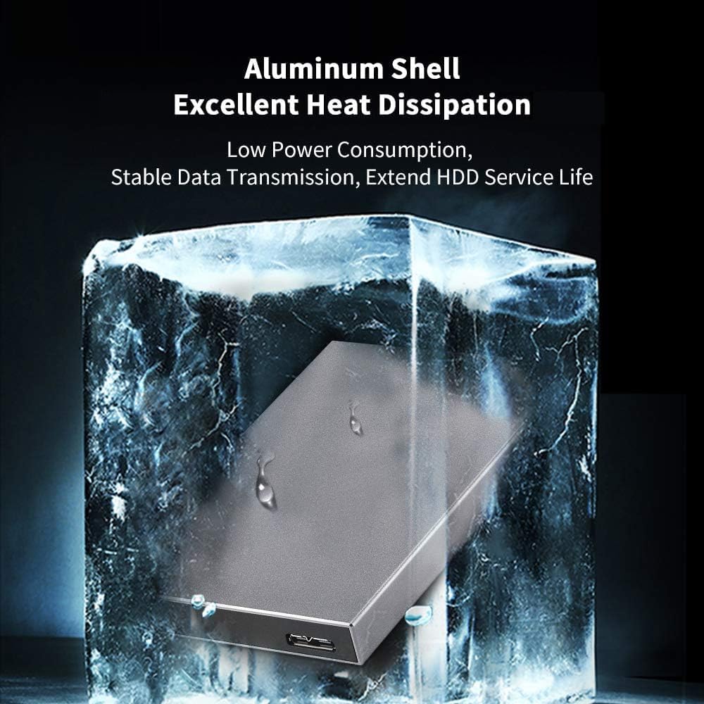 SSK Aluminum USB3.0 to SATA 2.5” External Hard Drive Enclosure Adapter, Ultra Slim Hard Disk Case housing for 2.5 Inch 9.5mm 7mm HDD and SSD, UASP SATA III Supported