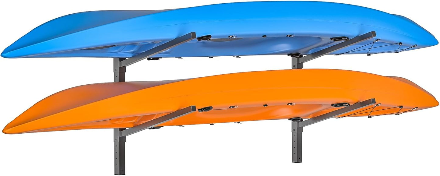 Ultrawall Kayak Storage Rack, Adjustable Wall Mounted Kayak Holder for Garage, Heavy Duty Kayak Hanger for Canoe, Paddleboard, Indoor & Outdoor Use
