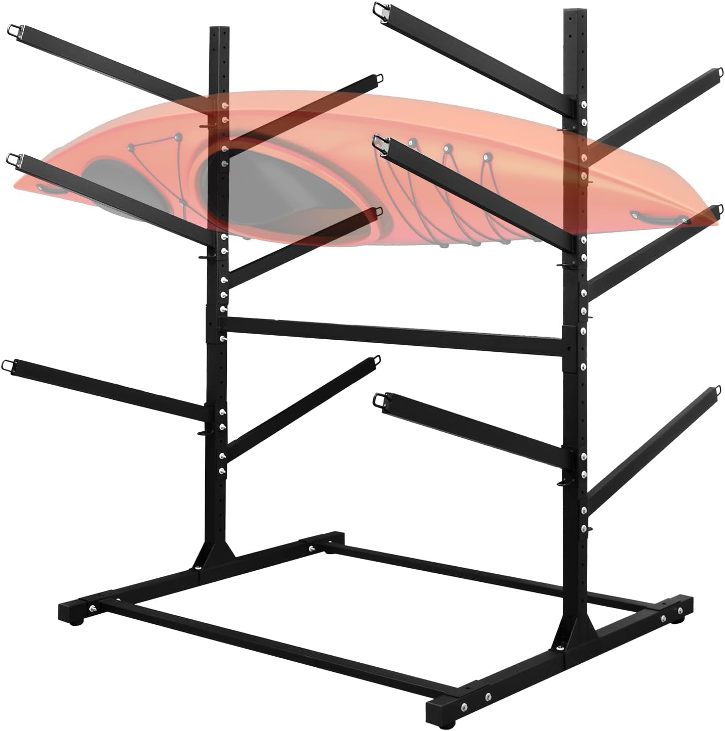 Adjustable Kayak Storage Rack, Freestanding Sup Storage Stand, Weatherproof Canoe Holder, Heavy Duty Paddleboard Bracket, Surfboard Bracket for Indoor, Outdoor, Garage, Shed, Dock…
