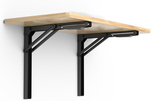 Ultrawall Wall Mounted Folding Workbench, Heavy Duty Foldable Work Table, Collapsible Desk for Workshop, Garage, Office, Home, Holds Up to 550LBS, 32”X18”