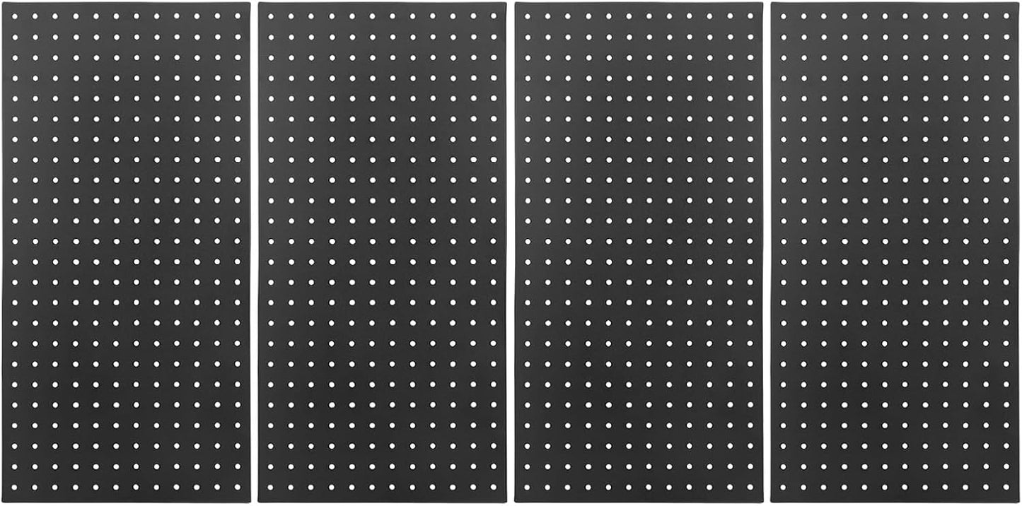 Keenso Pegboard Accessories, Metal Wall Panels Set with Hooks and Bins, Customizable Tool Storage System for Garage and Workbench