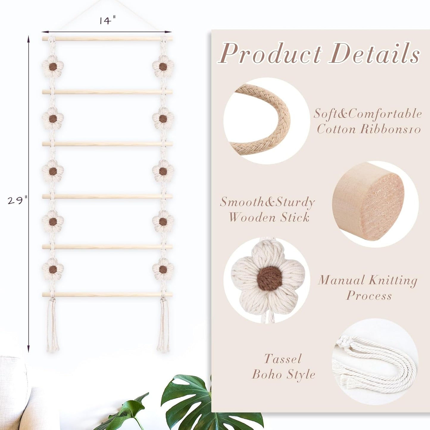 SNOWSTAR Flower Hair Claw Clip Organizer,Hanging Hair Clip Holder and Storage for Women Girls,Claw Clip Hanger Home Decor for Wall,Door,Closet