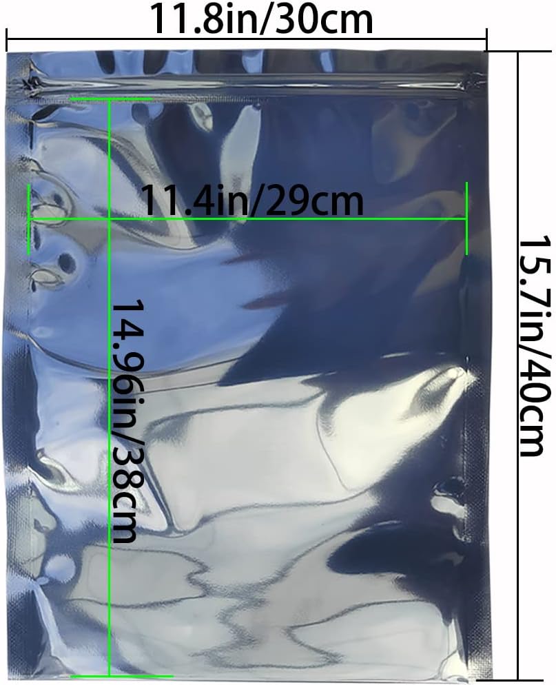 10pcs 11.8x15.7in/30x40cm Large Anti Static Bags with 10pcs Stickers, Premium Resealable Antistatic Bag,ESD Bags for Computer Electronic Devices Motherboard Anti Static