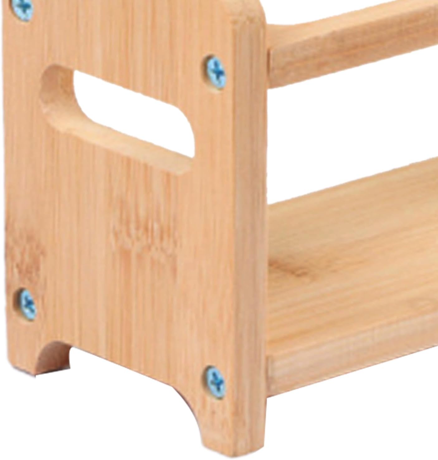 4 Holes Oil Bottle Rack, Wood Multifunctional Storage Rack, Anti Slip Seasoning Storage Stand Kitchen Supplies for Countertop Cabinet Cosmetic (Slots)