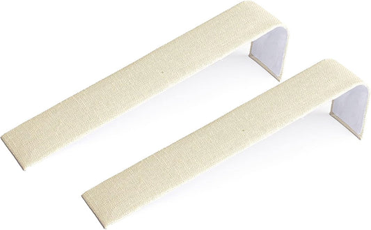 Novel Box 2 Pack Bracelet/Watch Ramp Beige Linen 2x8.25x2 Inches - Slim and Sleek Ramps for Jewelry Display - Bracelet Holder Organizer Stand for Wedding, Selling & Personal Use