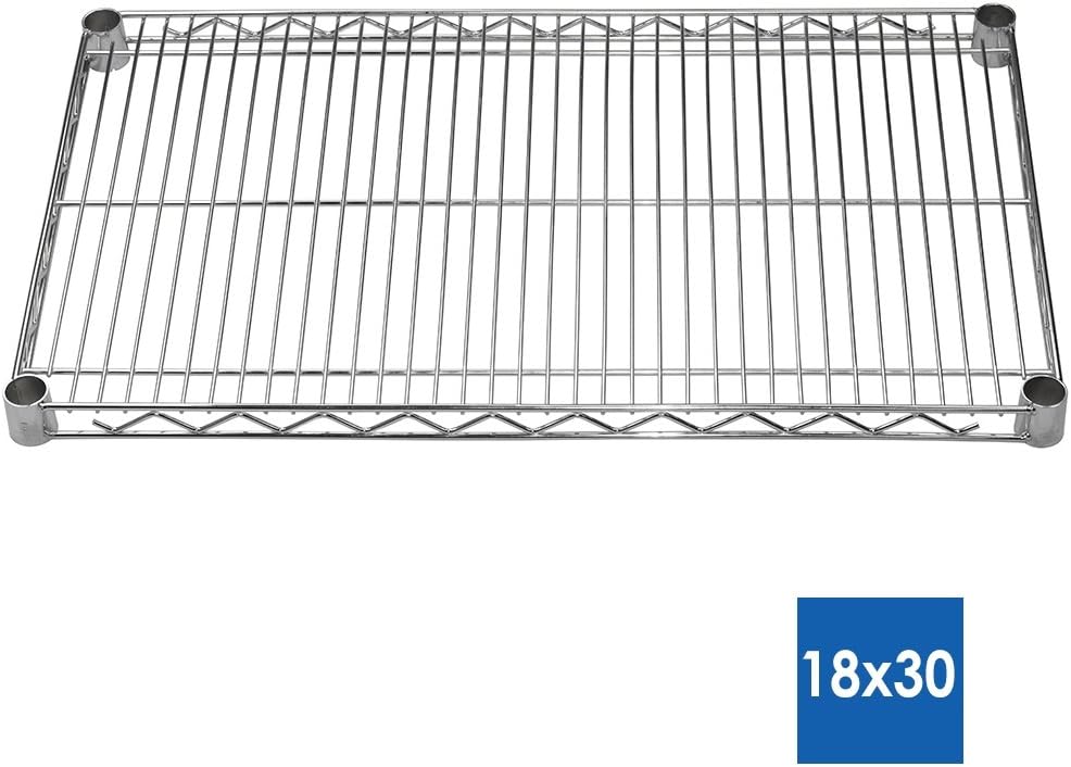 Shelving Inc. 18" d x 30" w x 54" h Chrome Wire Shelving with 6 Tier Shelves, Weight Capacity 800lbs Per Shelf