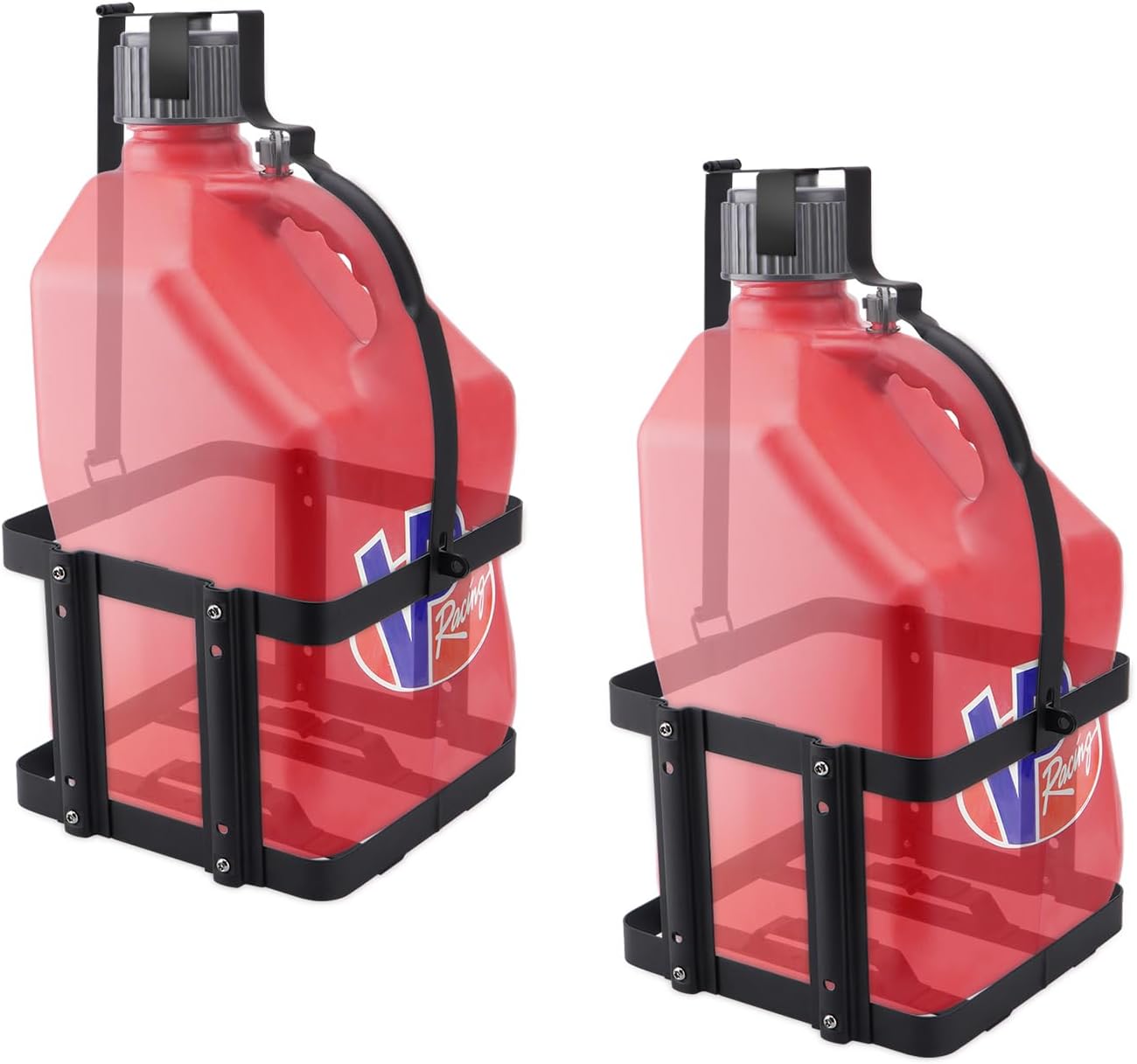 SPARKWHIZ Fuel Jug Container Holder Mount, Gas Can 5 Gallon Holder Rack, Mouting Bracket Compatible with VP Racing Can 5 Gallon (Holder only), 2 Pack