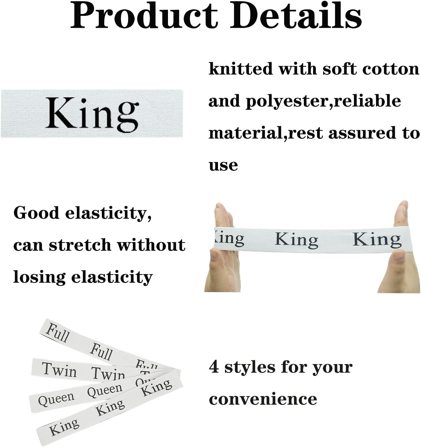 20 Pieces Bed Sheet Organizer Bands, Sheet Organizers and Storage Label Bands, Sheet Label for Bedding, Sheets Organizer for Closet,Sheet Keepers Linen Labels Bedding Bands