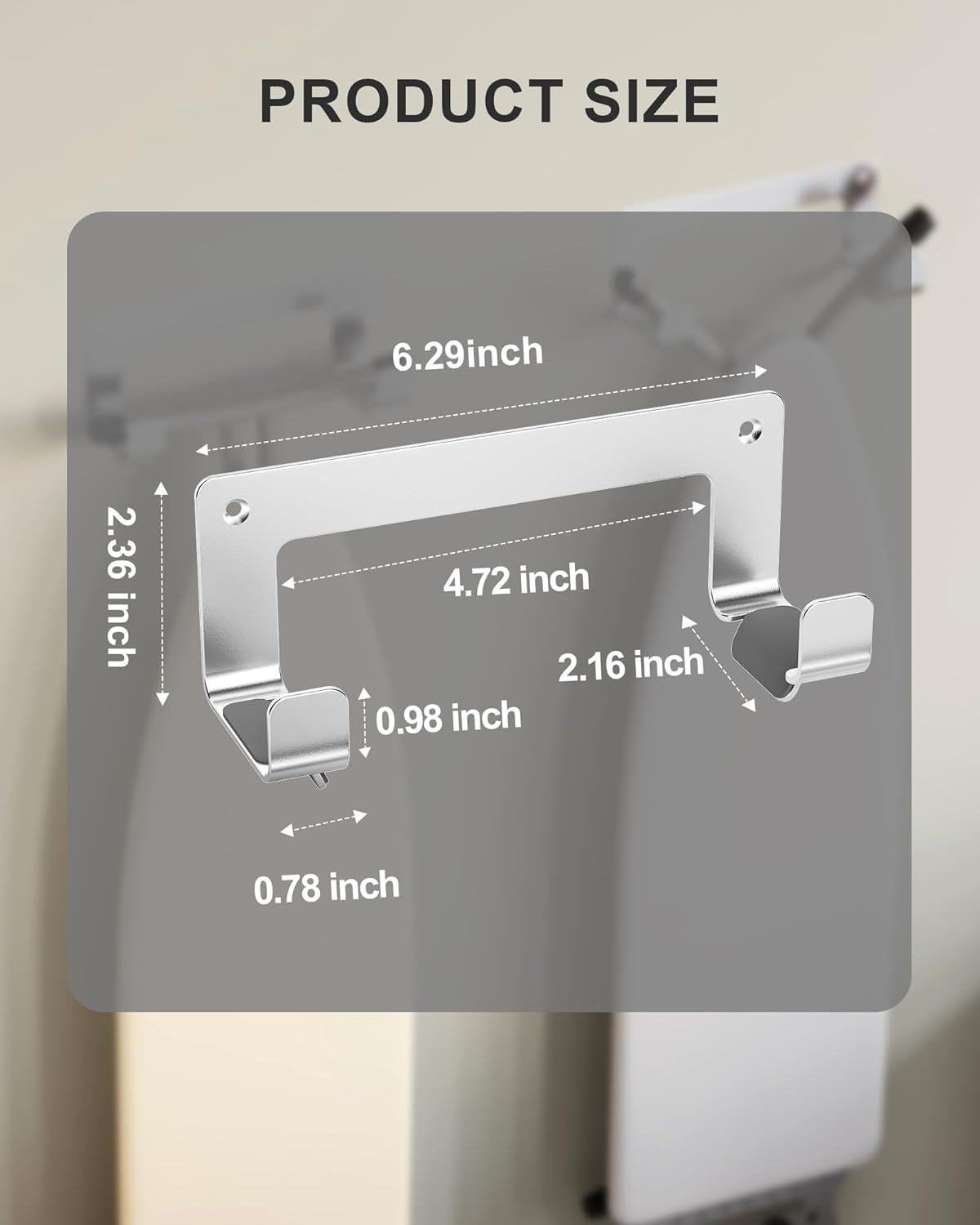 Ironing Board Hanger Wall Mount Stainless Steel, Y T Leg Ironing Board Holder Wall Mount for Laundry Room, Iron Board Hooks for Wall Heavy Duty Silver