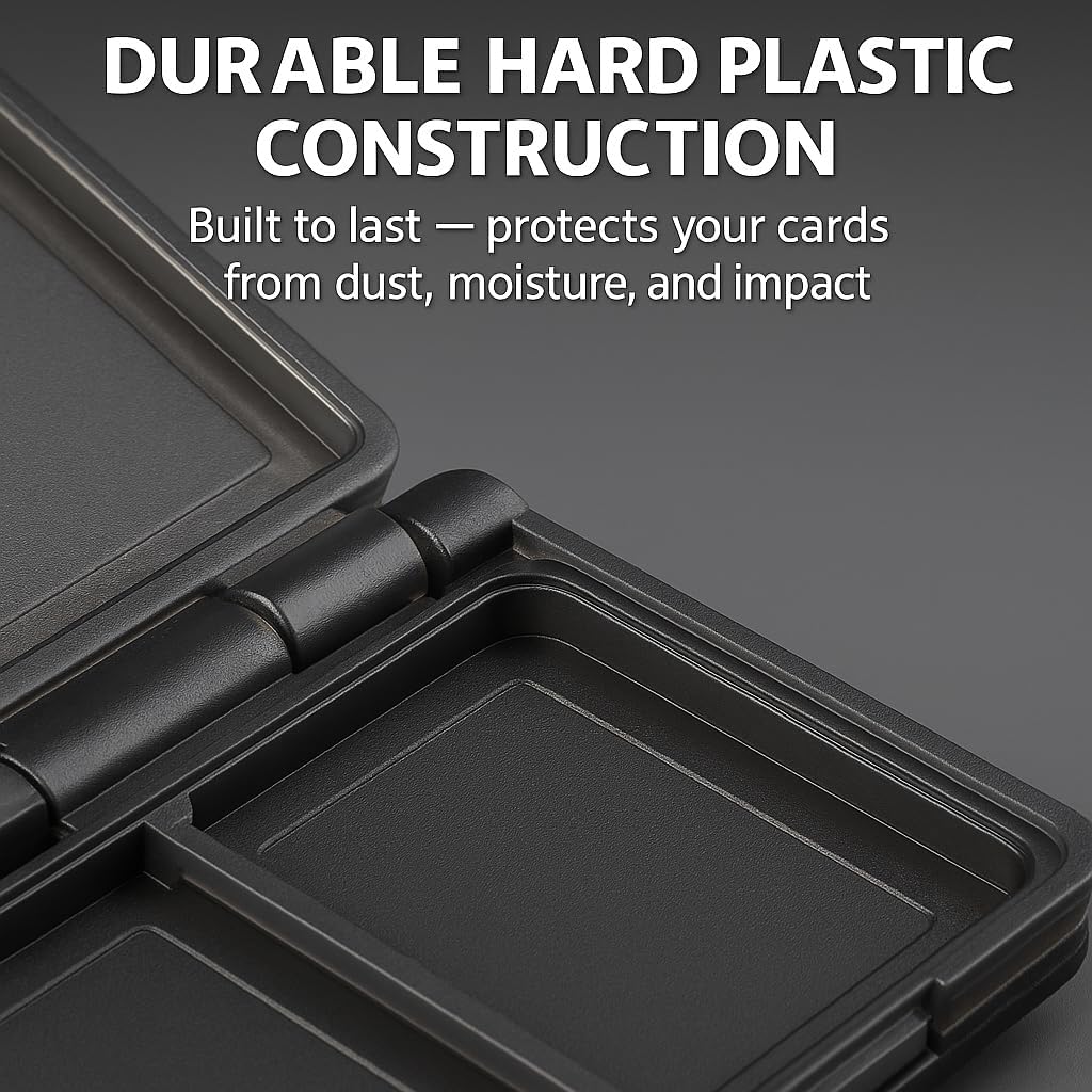 Acuvar 36 Slot SD/SDHC Memory Card Hard Plastic Case – Durable ABS Portable SD Card Storage Box Organizer, Protective Hard Shell SD Card Carrying Case for Photographers, Anti-Shock & Waterproof
