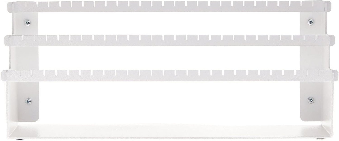 Angelynn's Freestanding or Wall Mounted Earring Holder Organizer Display for Small and Medium Post Stud Dangle Pierced Earrings, Hanging Closet Jewelry Storage Rack, Daelyn White 6" x14 1/2"