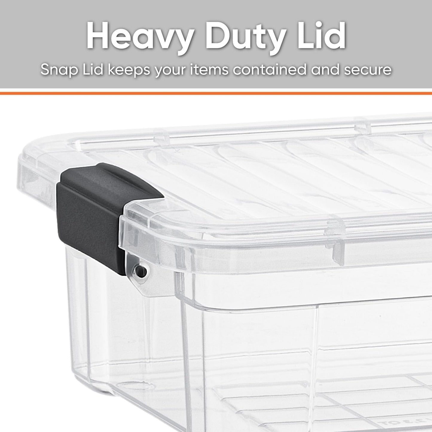 Superio Clear Storage Boxes with Lids, 1.27 Quart Plastic Container Bins for Organizing, Stackable Crates, BPA Free, Non Toxic, Odor Free, Organizers for Home, Office and Dorm, 6 Pack