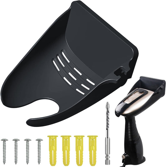 Ironing Board Hanger Wall Mount for Clothes for Conair Handheld Garment Steamer，for Laundry Rooms Storage Organizer,Garment Steamer Stand Compatible with Conair GS59X、GS59B Models (Black) (Black)