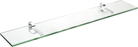 Spancraft Glass M-6x33-Chrome Monarch Glass Shelf, 6" x 33", Chrome