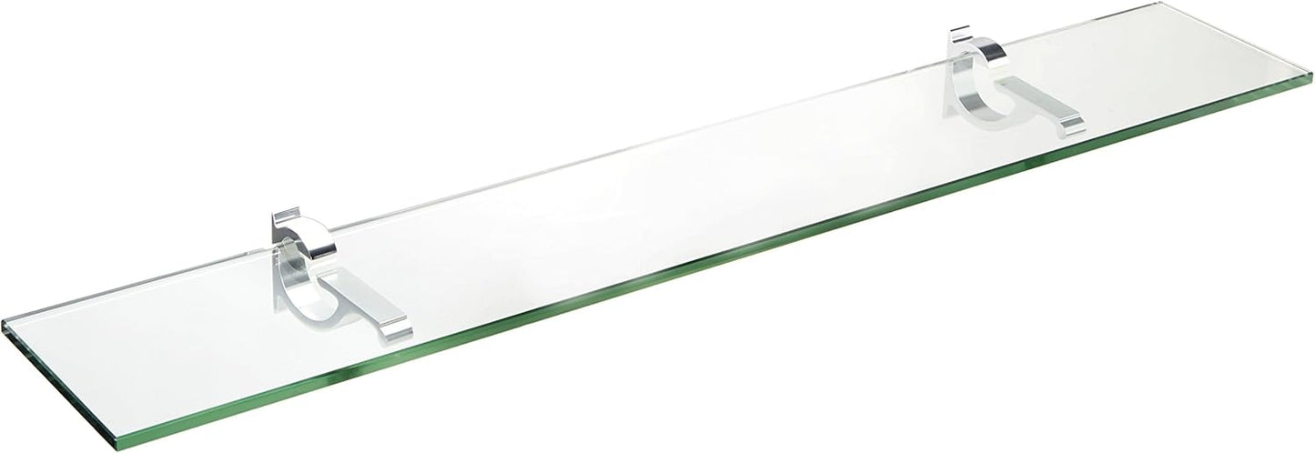 Spancraft Glass M-12x18-Chrome Monarch Glass Shelf, Chrome, 12" x 18"