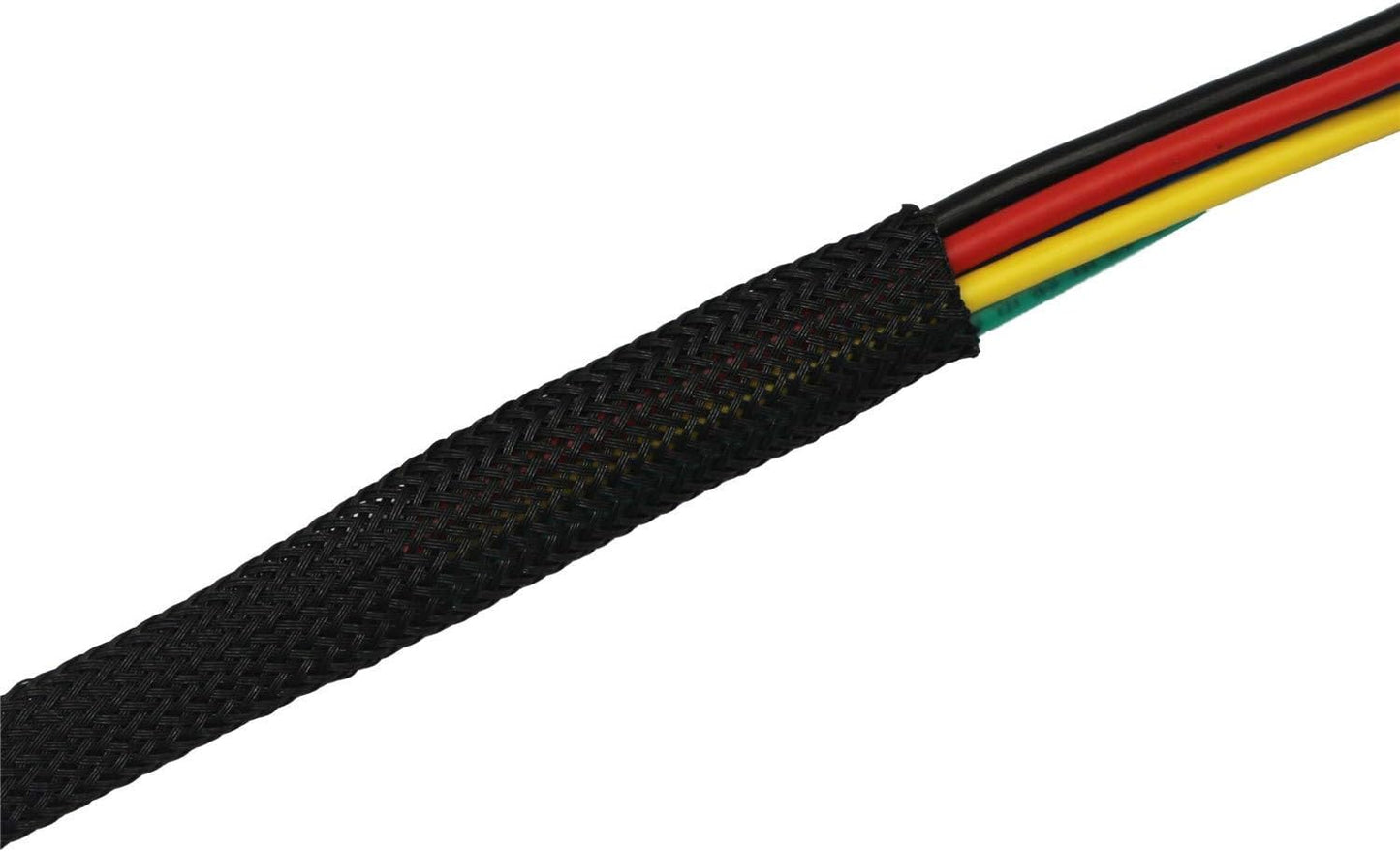 30ft PET Expandable Sleeving Wire Cable Sleeve (1/4", Black)