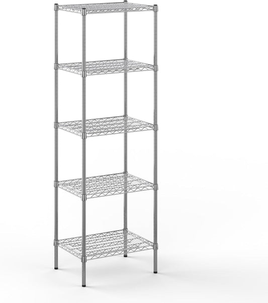 18" Deep x 24" Wide x 74" Height Wire Shelving Kit | 5-Tier | NSF Commercial Storage Rack Unit