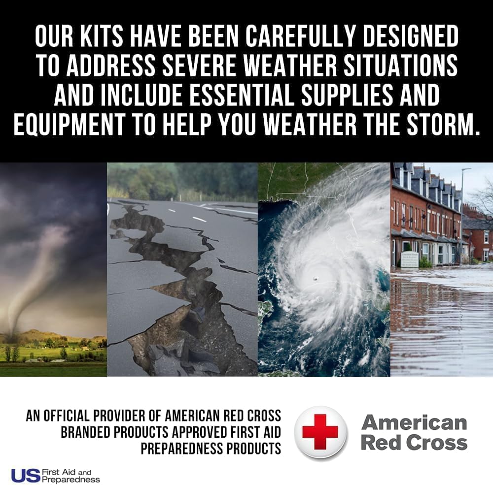 American Red Cross Officially Licensed Product, 50 Person First Aid Kit, 216 Piece Emergency Medical Supplies to Clean & Treat Minor Injuries, Hard Case Box for Home, Business, Job Site, Car