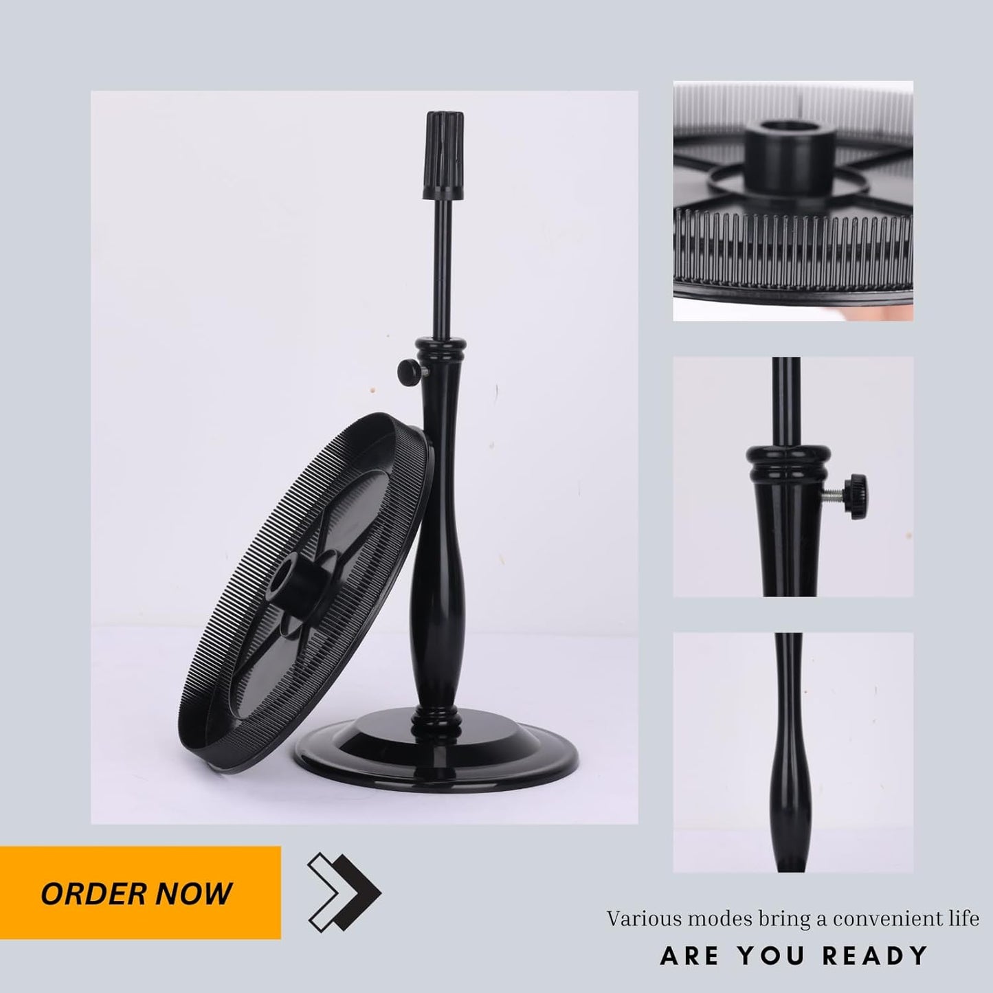 Hair Extension Holder - Storage and Ensuring Your Hair Stable. Applied to Clip Hair Extensions, Colors Hair Tinsel, Bangs, etc. Multifunctional Extension Holder is Suitable for Family and Travel(Black