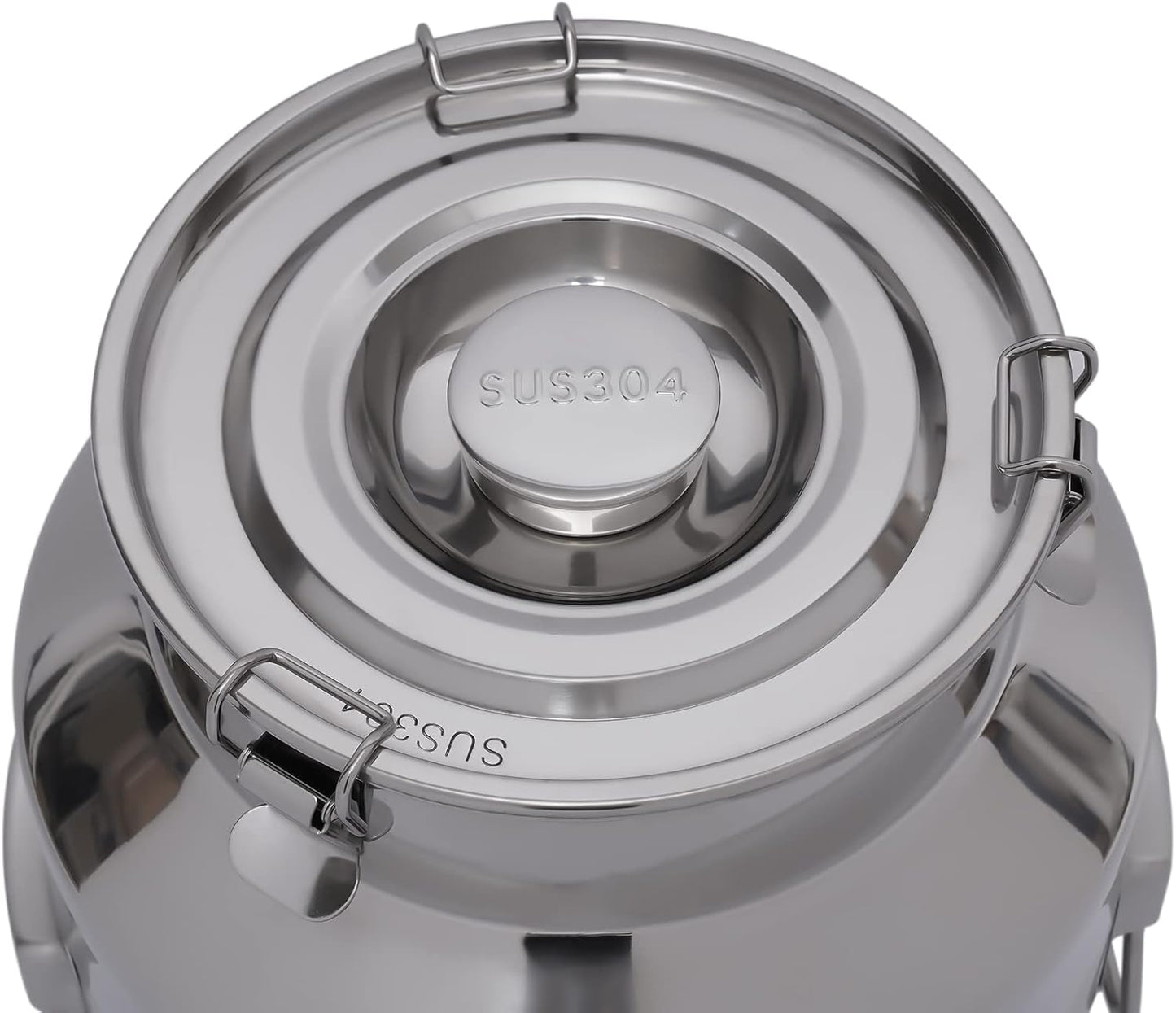 7.4Gallon Milk Can,Milk Bucket Wine Oil Rice Pail Bucket Milk Can 304 Stainless Steel Tote Jug with Sealed Lid and Spigo,For Storing Ghee, Milk, Wine,Wheat,Beans,Tea Leaves,Grains