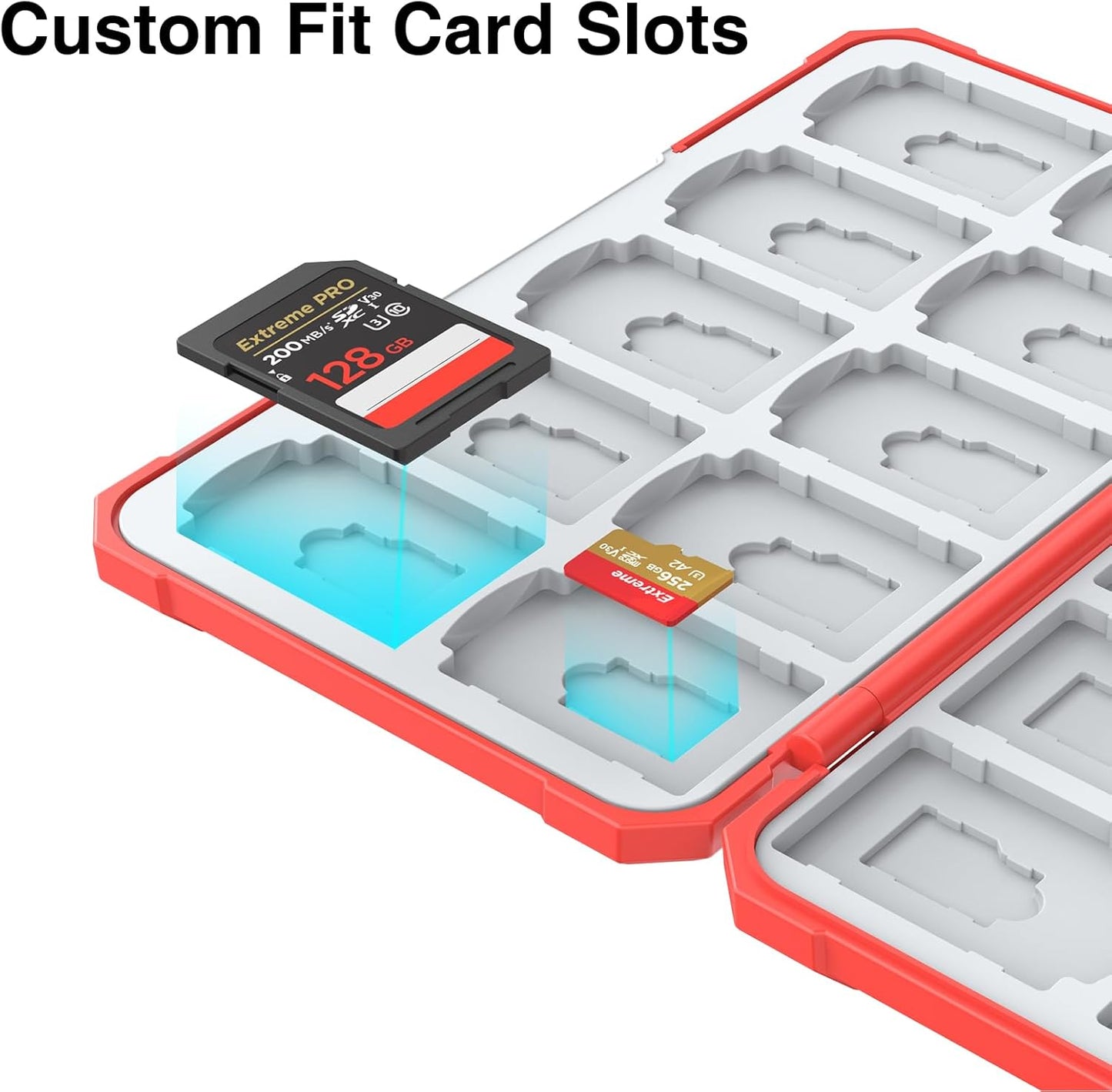 SD Card Holder Memory Card Case for SD/TF Cards, Memory Storage Organizer for 20 SDXC SDHC and 20 TF Cards