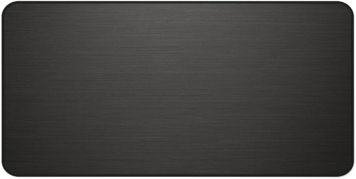 Desk Mat - Brushed Metal Texture, Extended Mouse Pad & Desk Pad, Neoprene Surface, Non-Slip Rubber Base, Stitched Edges, Gaming Mouse pad, Large Mouse pad, Mouse Pads (Black, 16x32)