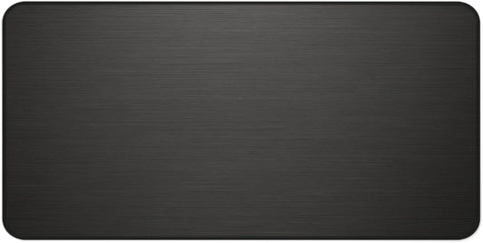 Desk Mat - Brushed Metal Texture, Extended Mouse Pad & Desk Pad, Neoprene Surface, Non-Slip Rubber Base, Stitched Edges, Gaming Mouse pad, Large Mouse pad, Mouse Pads (Black, 16x32)