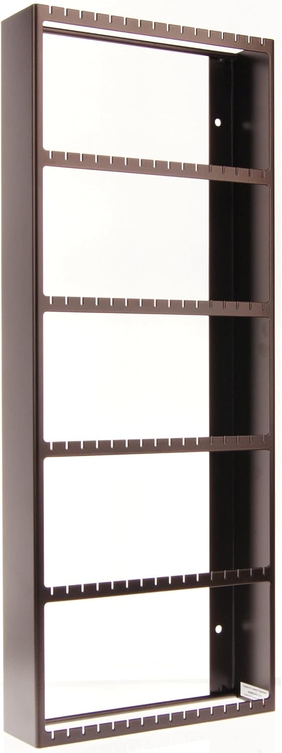 Angelynn's Wall Mounted Big Earring Holder Organizer Display Women Long Post Stud Large Dangle Hoop Pierced Earrings, Hanging Closet Jewelry Storage Rack, Jennifer Rubbed Bronze 9"x23"