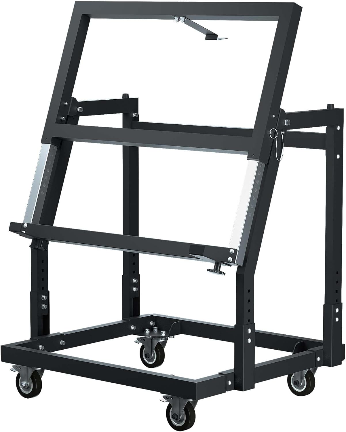 Panel Handler Cart and Shop Stand, Tilting Panel Cart with Rolling Casters, Tilting Panel Mover Mobile Workbench, Drywall Cart for Woodworking, Lumber Furniture Workshop, Warehouses, Garage