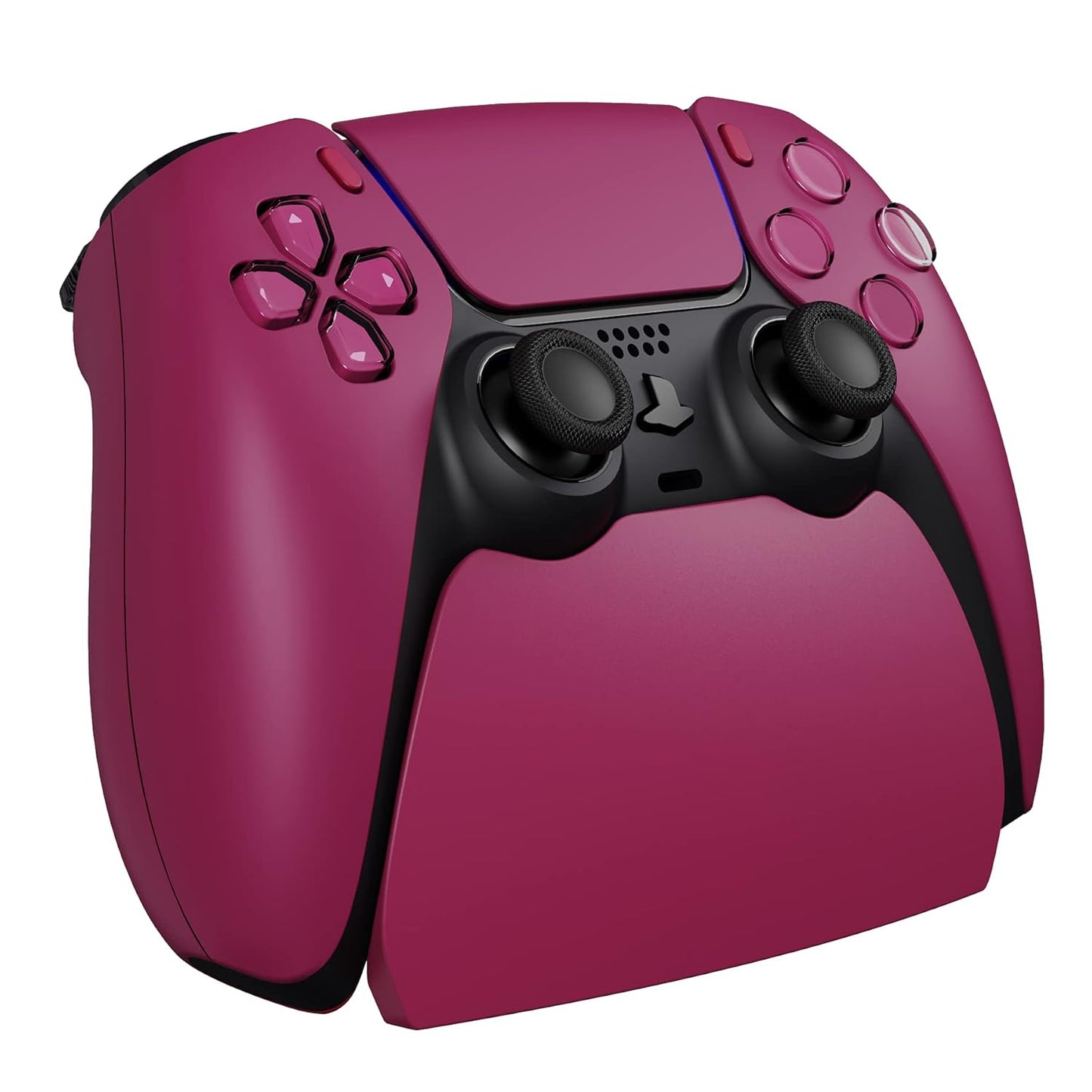 PlayVital Cosmic Red Controller Display Stand for ps5, Gamepad Accessories Desk Holder for ps5 Controller with Rubber Pads