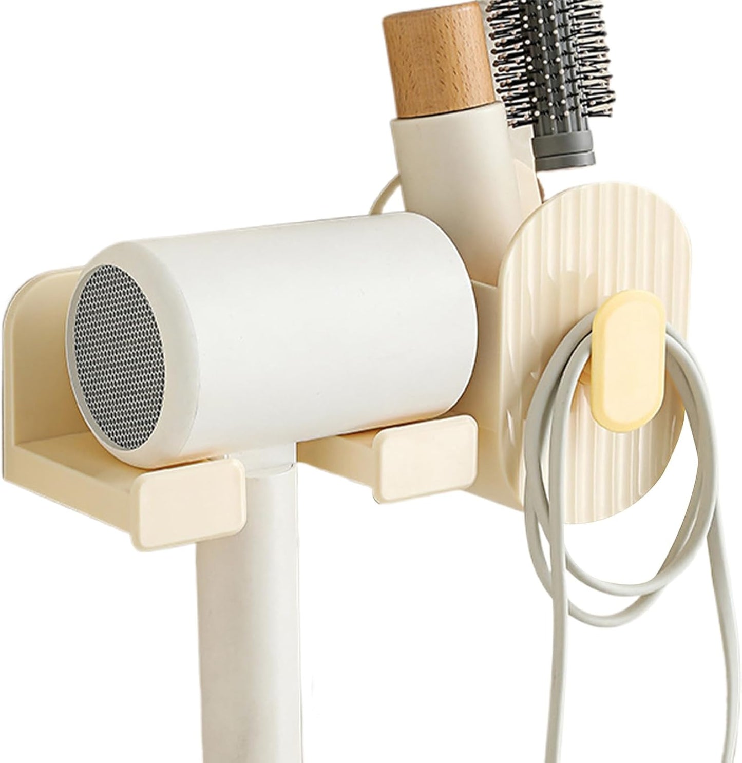 Wall Mount Hair Dryer Holder | No-Drill Storage Stand,Hair Tool Organizer - for Brush Bottle Curling Iron Comb Barrettes Cosmetics Straightener Home Bedroom Laundry Room