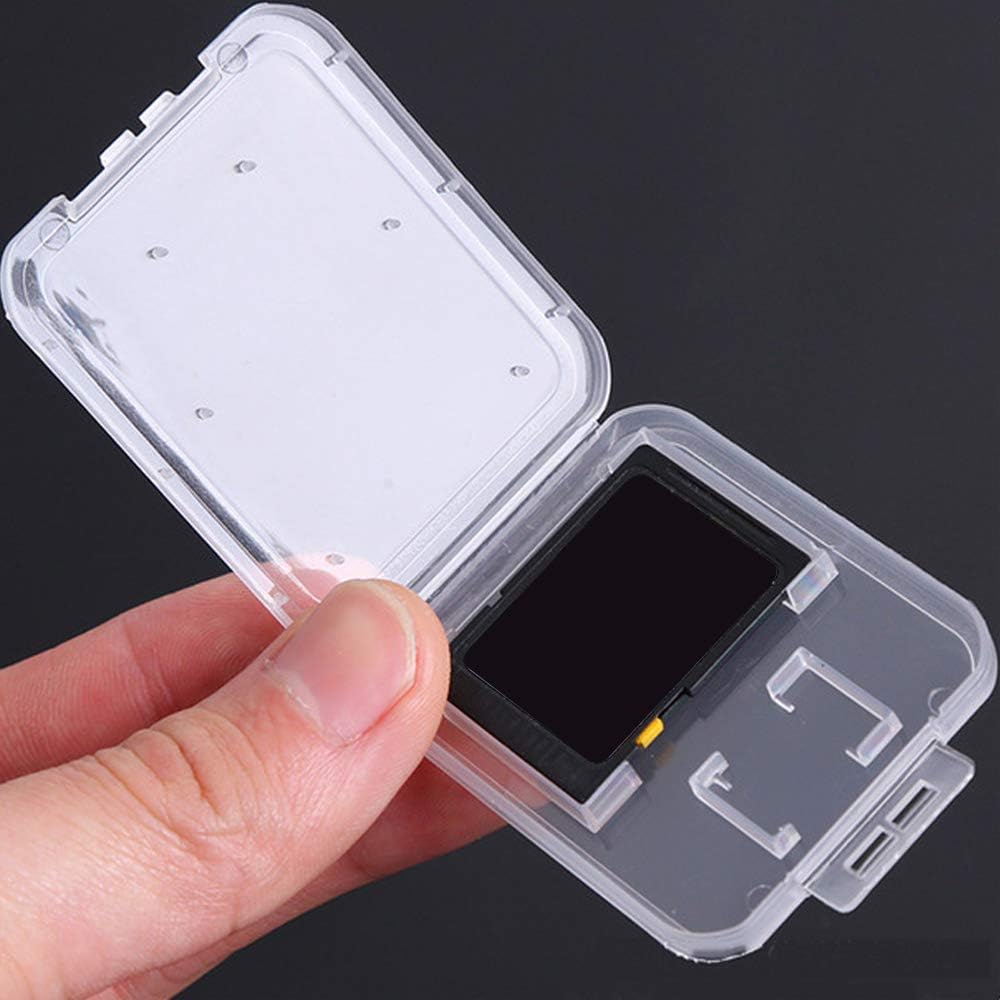 Clear Plastic Memory Card Case Compatible with SD SDHC SDXC Micro SD T-Flash Card (15 PCS)