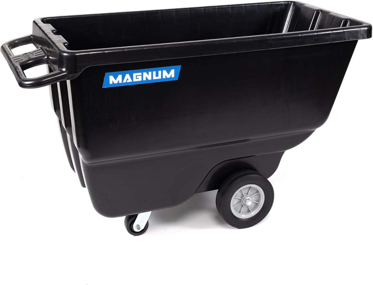 Tilt Truck, 1/2 Cu. Yd. Capacity Dump Cart with Heavy Duty 12” Wheels & 5” Casters for Handling, Transporting on Construction Jobsites, 750 lbs, Trash Cart with Wheels DUC12A