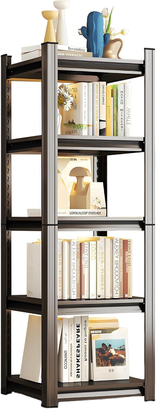 63''Storage Shelves, Garage Metal Shelving Unit, Adjustable, Double-Layer Column with Reinforced Ribs, Heavy-Duty, Capable of Bearing 3000 lbs, Suitable for Garage, Warehouse, Kitchen Storage