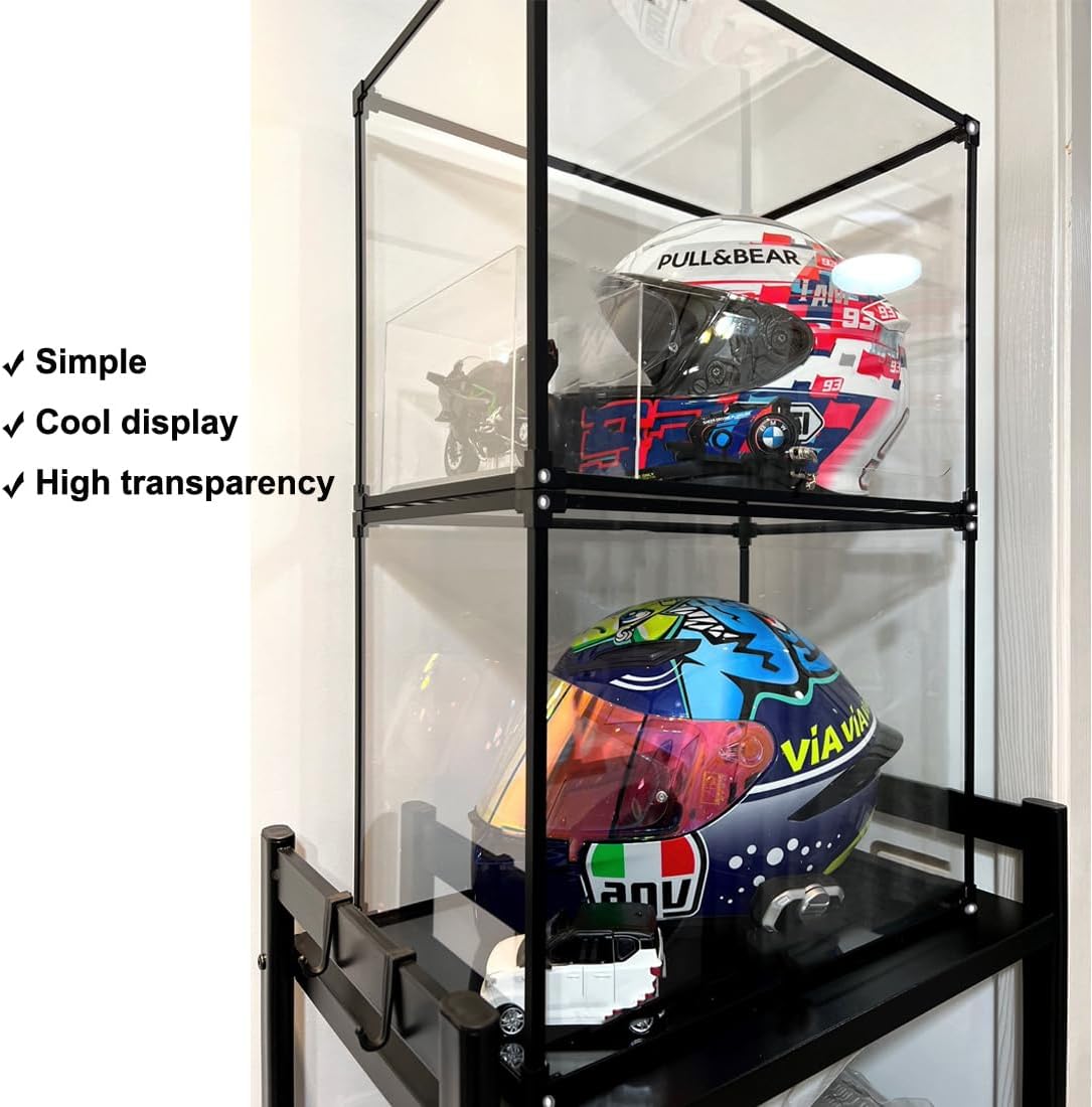 Motorcycle Helmet Storage Rack,Helmet Organize Display Cabinet for Football Helmet, Bike Helmet, Baseball Helmet