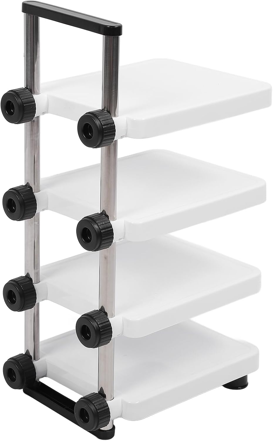 Multifunctional Pan Pot Rack, Pots and Pans Organizer,Cabinet pots and pan organizer,4 Tier Adjustable Pan Organzier Rack Space Saving Kitchen Storage