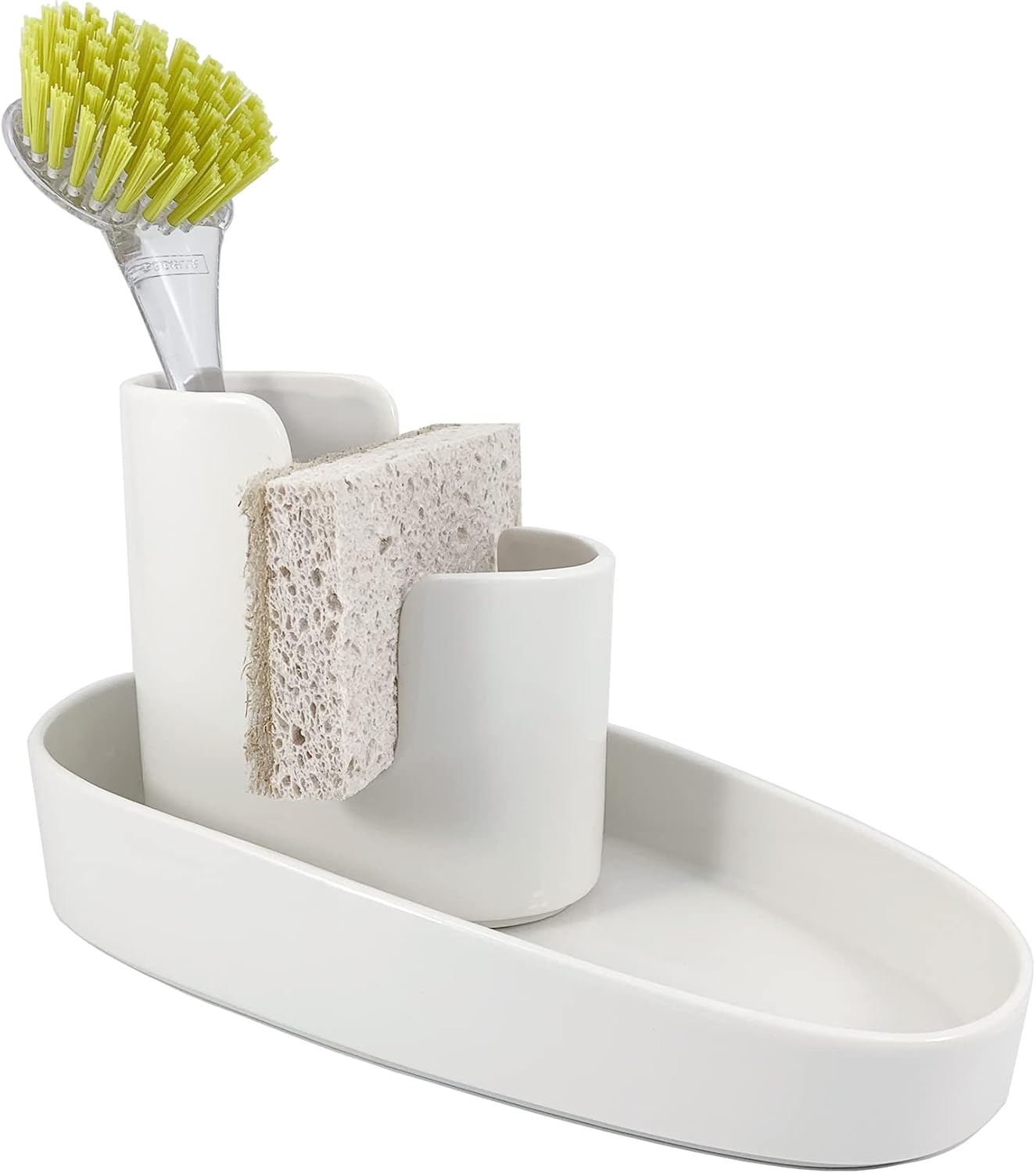 Kitchen Caddy Sponge Scrub Brush Holder and Soap Dish Tray Kitchen Caddy