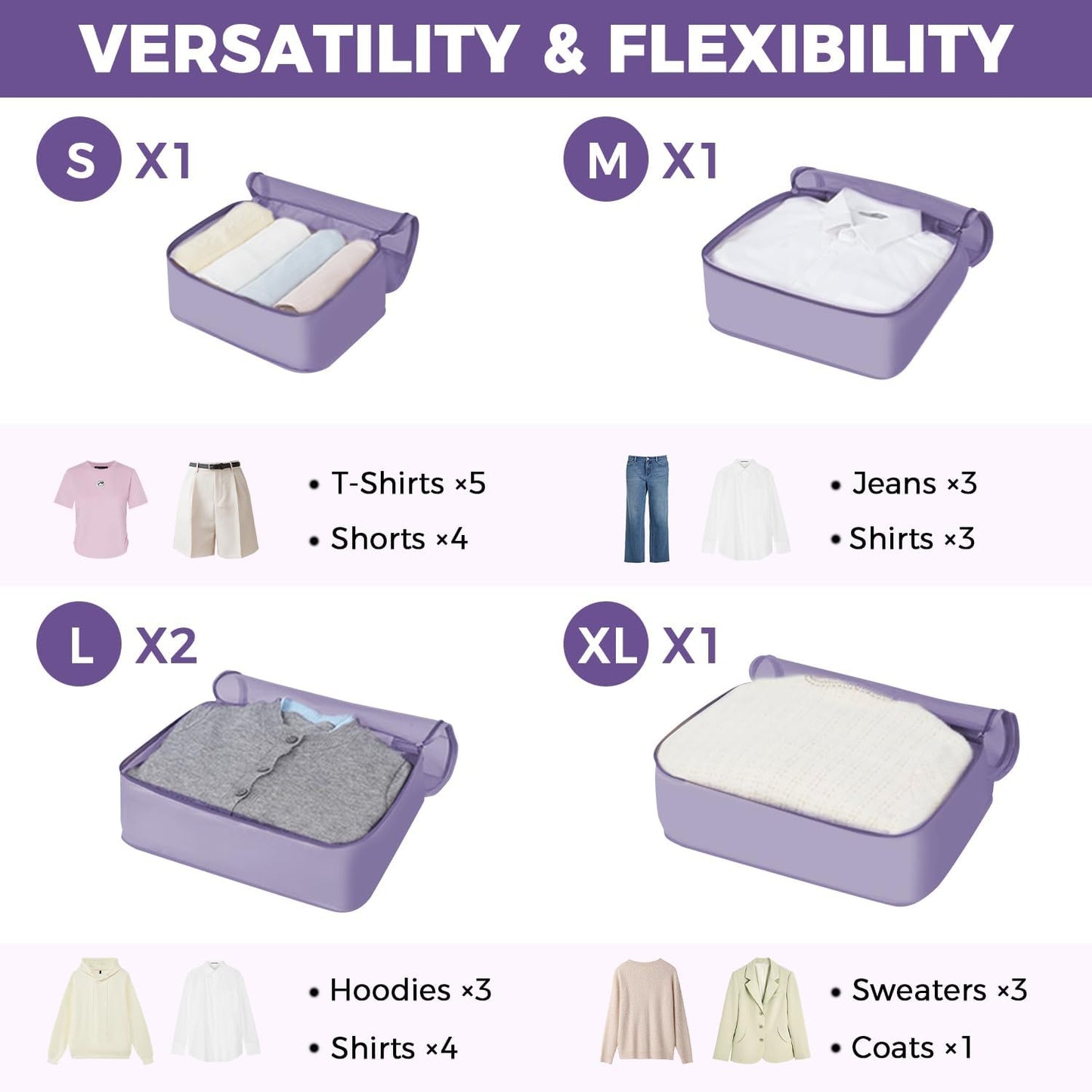 BAGAIL 9 Set Packing Cubes Luggage Packing Organizers for Travel Accessories