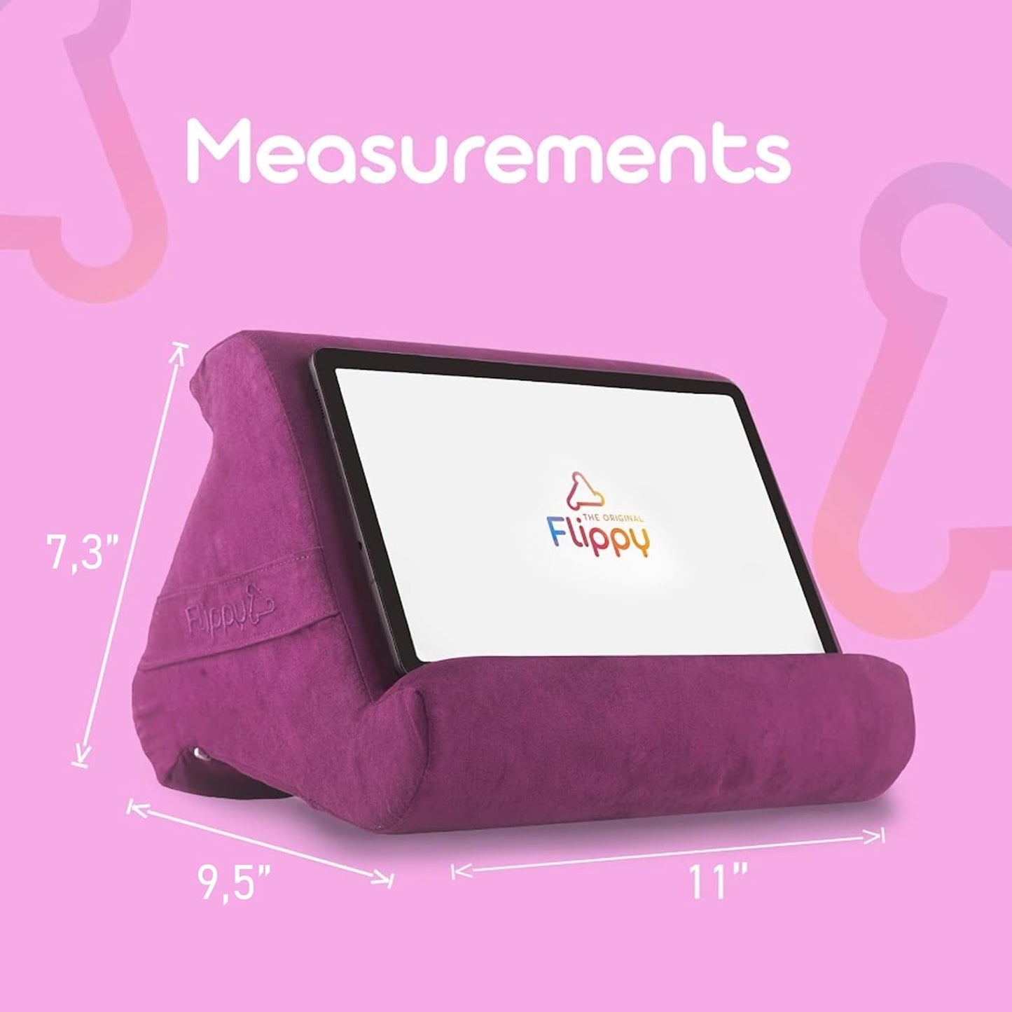 Flippy Original Tablet Pillow Stand & iPad Holder, Gift for Book Lovers & Readers, Multi-Angle Stand with Storage for Lap, Desk & Bed, Compatible with Kindle, Fire, iPad & Samsung, Orchid You Not