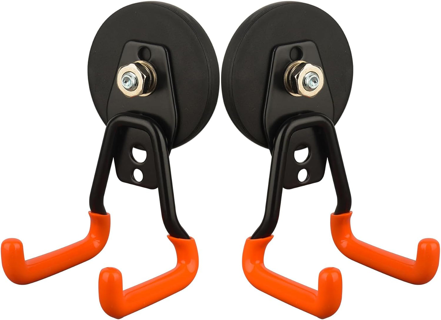 MUTUACTOR Updated Magnetic Hooks Heavy Duty,20lbs Anti-Scratch Strong Garage Magnet Hook,2PCS Anti-Slip Magnetic Tool Hooks for Organizing Cordless Impact Drivers Garden Shovel Tool Box