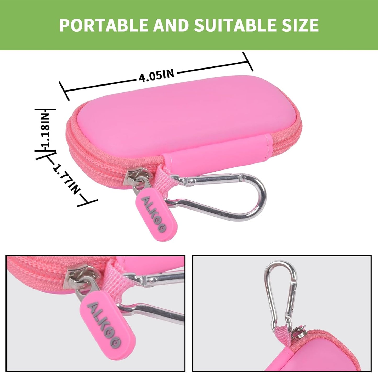 USB Flash Drive Case, SD Card Holder Compatible with Thumb Drive, Memory Cards, SDXC SDHC Storage Bag, Electronic Accessories Organizer for SanDisk for Samsung for Inland (Pink)