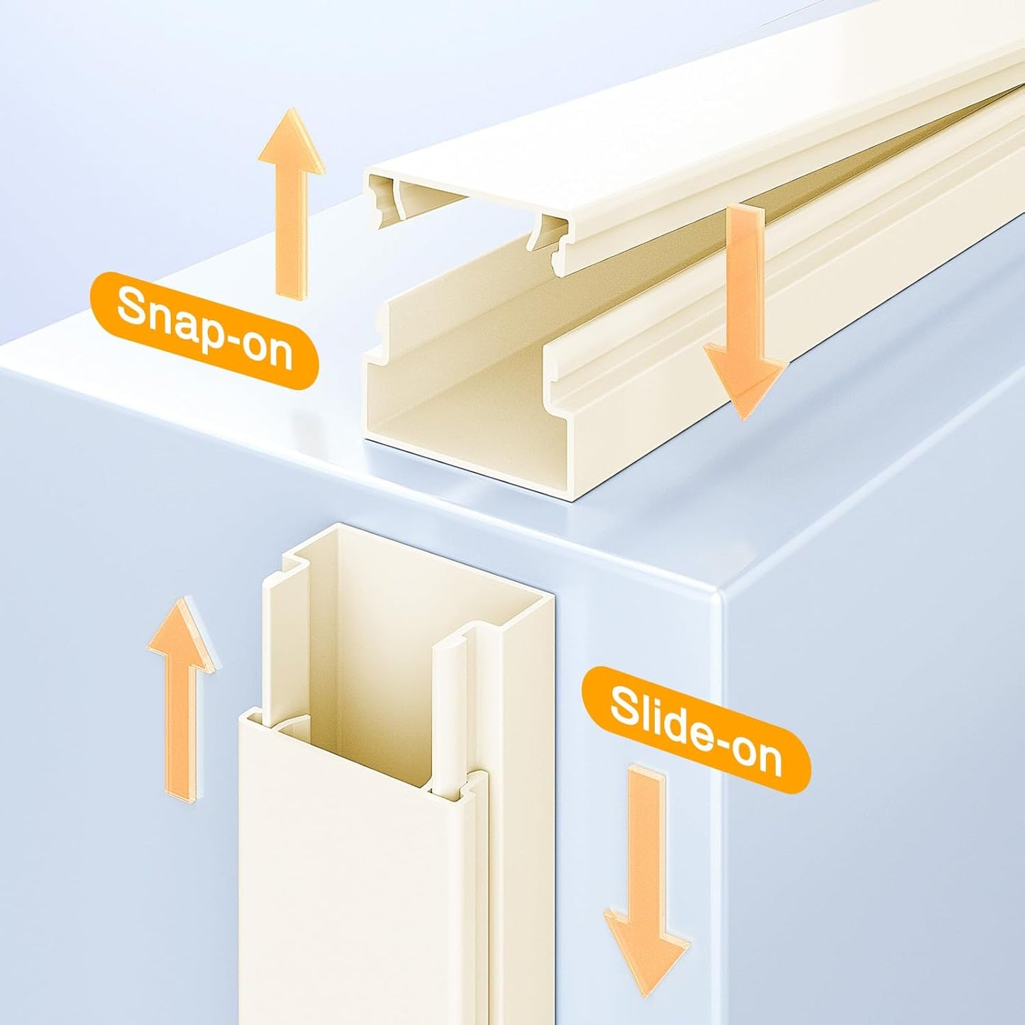 Delamu 157in Cord Hider, Cord Cover Wall Cable Management, Paintable Wire Cover for Cords, Cable Hider Raceway Kit, Cable Cover Concealer, Wire Hiders for TV on Wall, 10 X L15.7 W1.18 H0.6in, Beige