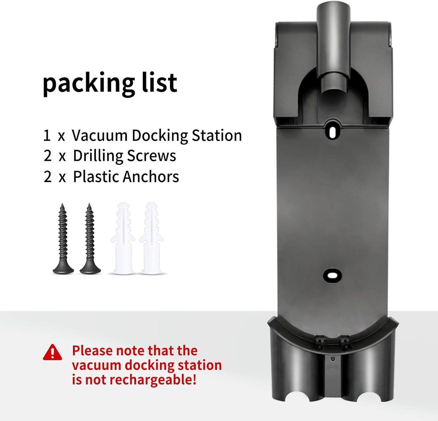 Wall Mount Docking Station for Dyson V7 V8 - Replaces Part 967741-01, Compatible Cord-Free Vacuum Accessories Bracket, Easy Installation