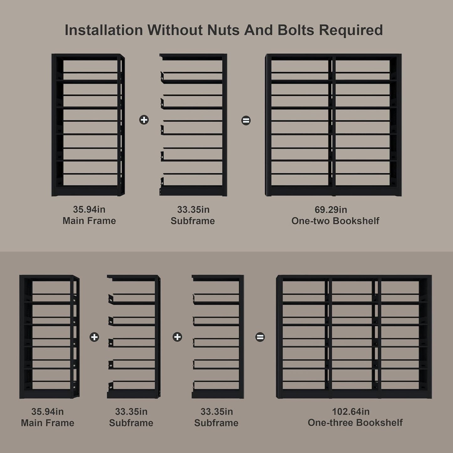Black Subframe. Cannot be Used Alone. Expand The Modular Capability of The Bookshelf Without The Cost of Another Full Bookshelf Unit. (Black)