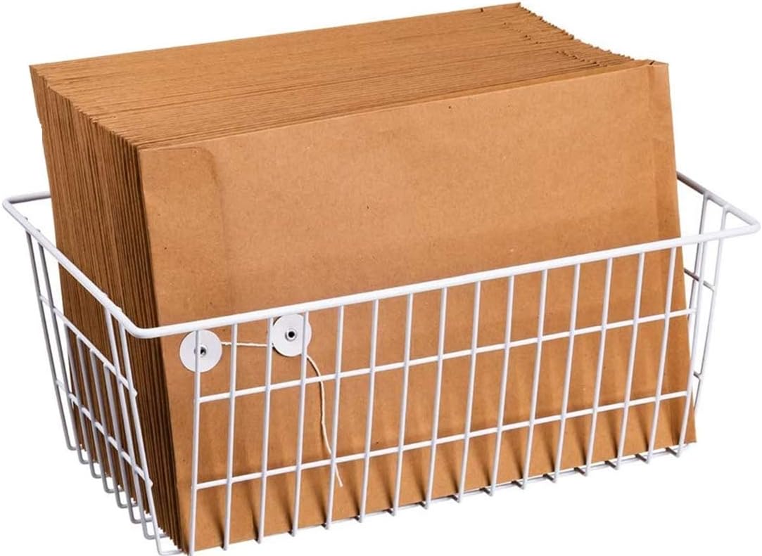 Wire Storage Basket Freezer Organizer Bins Metal Wire Baskets Organizer Storage Baskets for Kitchen, Cabinets, Pantry, Freezer, BathroomSet of 3