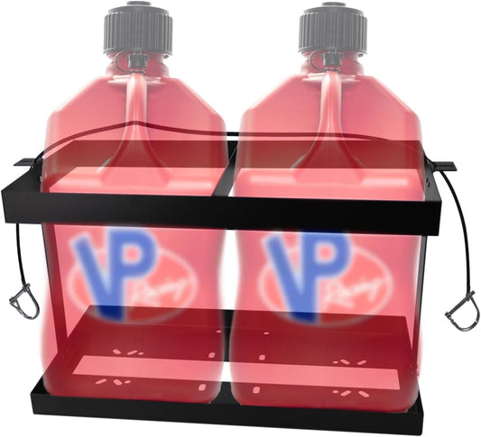 Fuel Jug Container Holder,Fits Two 5 Gallon Gas Can,Compatible With VP Racing Fuel Jug 5.5 Gallon,Gas Can Holder For Trailer
