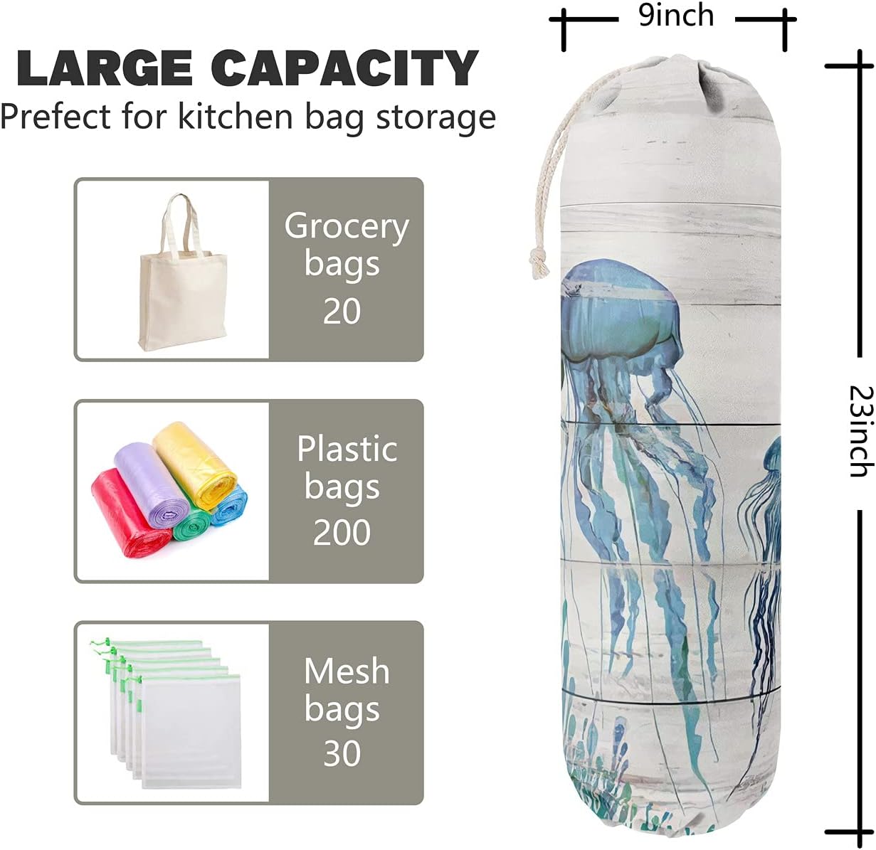 Funny Bag Bag, Grocery Bags Holder Organizer For Shopping Bags, Wall Mount Plastic Bags Storage Container Dispensers, Gift For The Preferred Family And Friends