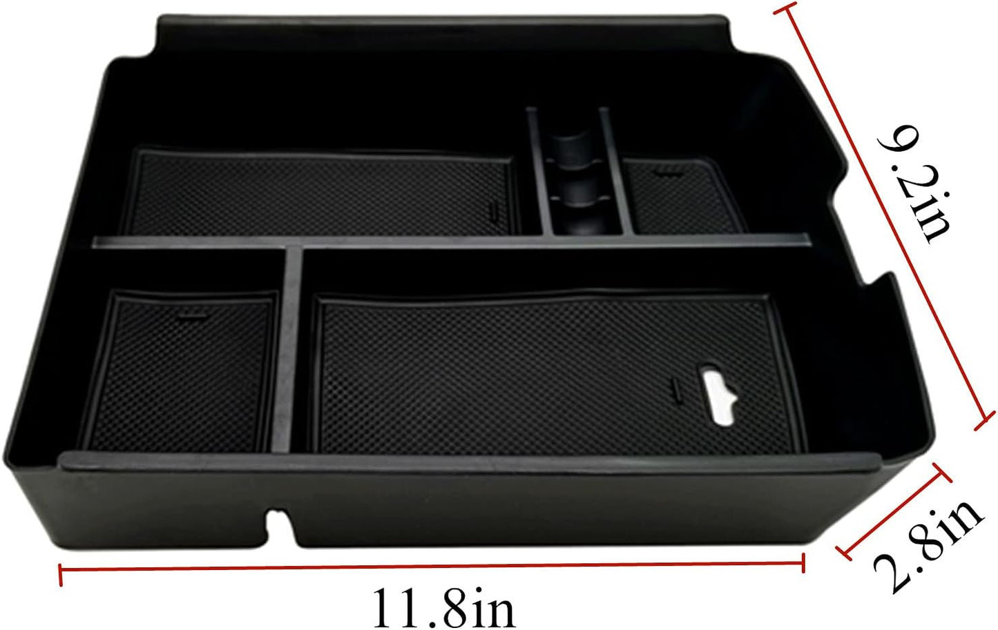 Center Console Organizer fit for VW Atlas and Cross Sport 2018 2019 2020 2021 2022 2023 Interior Storage Box Accessories (Not fit for 2024) (Console Organizer)