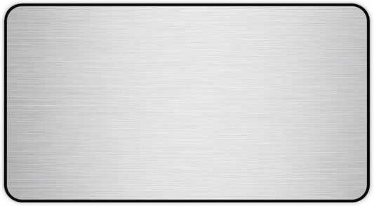 Brushed Metal Texture Desk Mat - Extended Mouse Pad & Desk Pad, Neoprene Surface, Non-Slip Rubber Base, Stitched Edges, Desk Protector for Keyboard & Mouse (Silver, 12x22)