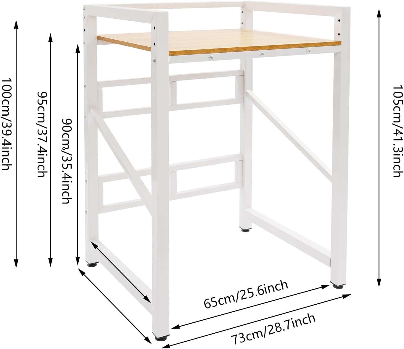Over The Washer and Dryer Storage Shelf, Height Adjustable Washer Dryer Stacking Rack Stand for Bathrooms Laundry Rooms, Load Capacity 660 lbs